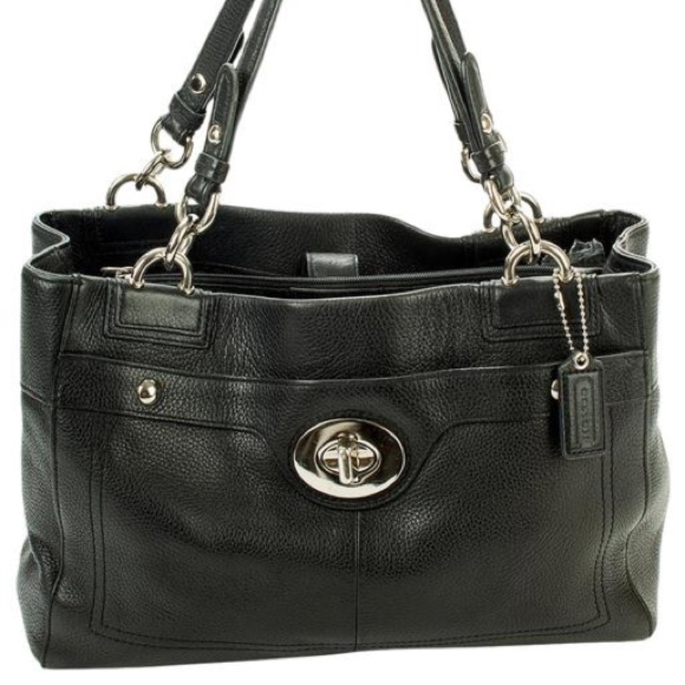 Coach Pebbled Tote Leather Bag